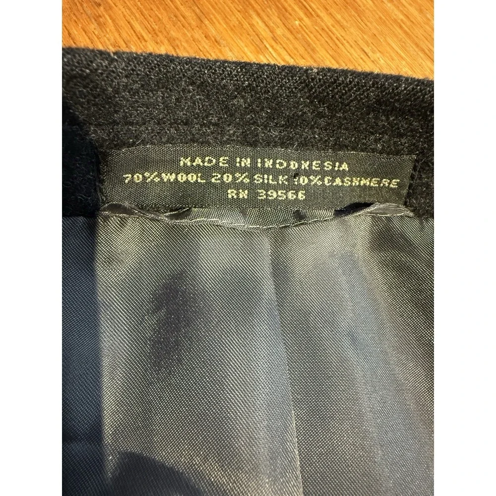 Rottles Blazer 44L Wool Silk Cashmere Sport‎ Coat Dark 3 Button